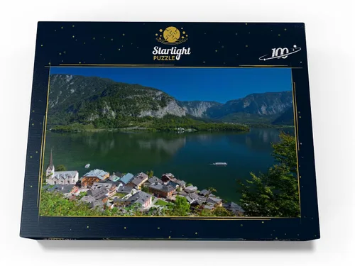 Miniatura 4 de MyPuzzle Hallstatt at Lake Hallstatt with Evangelical Christ Church, Salzkammergut - Rompecabezas prémium de 100 piezas para adultos