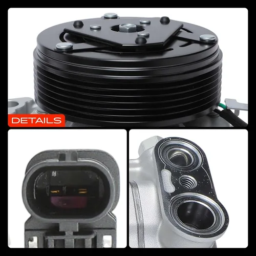 Miniatura 9 de A-Premium Compresor de Aire Acondicionado AC con Embrague - Compatible con Chevrolet Traverse y Buick Enclave 2013-2020, GMC Acadia 3.6L 2013-2017