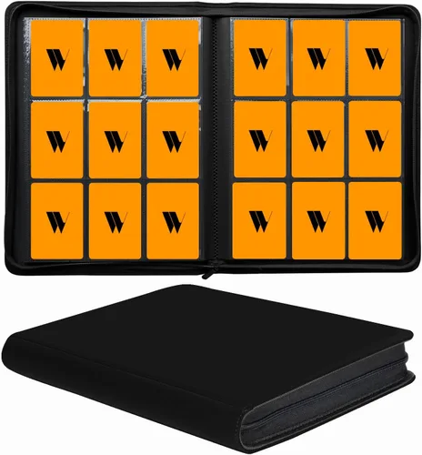 Carpeta de Tarjetas Coleccionables Premium con Cremallera de 9 Bolsillos, 540 Bolsillos de Doble Cara con Carga Lateral, Álbum Organizador de