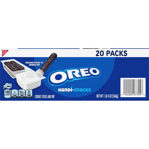 Miniatura 15 de Handi-Snacks OREO - Paquetes de bocadillos para salsa de galletas y creme, 20 paquetes de aperitivos