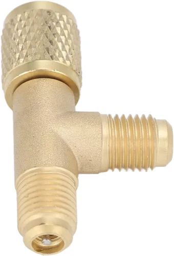 Miniatura 8 de 1/4 in válvula acoplador rápido adaptador en T, acoplador rápido acceso Tee HAVC vacío Tee adaptador de la camiseta refrigerante adaptador