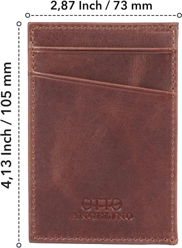 Miniatura 4 de Cartera de piel auténtica, tarjetas bancarias, dinero, tarjetero de licencia de conducir, unisex