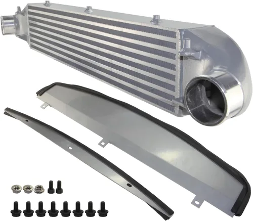 Miniatura 7 de Intercooler de montaje frontal de ajuste de alto rendimiento para Ford Fiesta ST 2014-2019 Negro