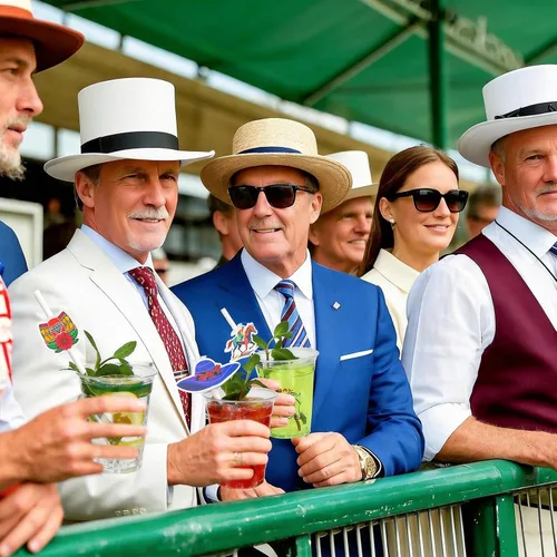 Miniatura 7 de MUOUAKATE Copas Derby desechables de plástico a granel, paquete de 100 vasos de 12 onzas Derby Clear Julep con pajitas de plástico y tarjetas