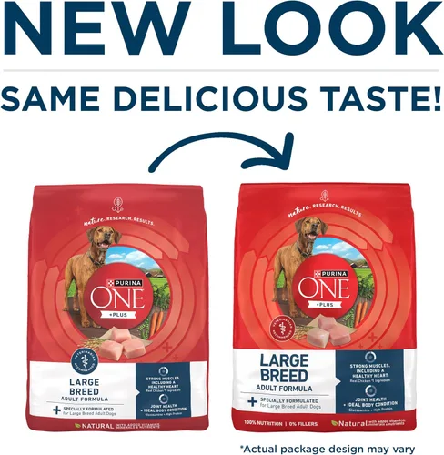 Miniatura 2 de Purina ONE Plus - Fórmula seca de alimento para perros adultos de raza grande, rico en proteínas, sabor natural de pollo – bolsa de 40 libras