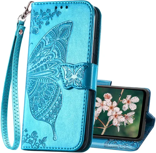 Funda tipo cartera para Motorola Moto G Stylus 5G 2023, funda con tapa para mujer con estampado de mariposa en relieve de piel sintética, ranuras