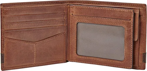 Miniatura 2 de Fossil Mens Leather Bifold Wallet with Coin Pocket