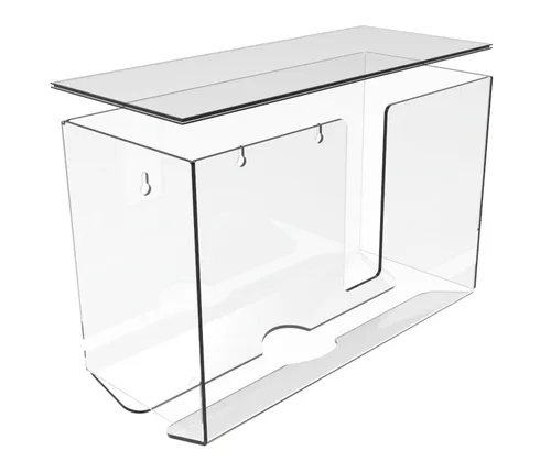 Dispensador de toallas de papel acrílico Cq con tapa para montaje en pared, soporte de toallas de papel transparente para baño y cocina, apto para