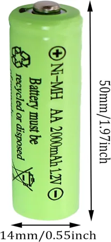 Miniatura 2 de 12 pilas AA 2000mAh recargables de alta capacidad precargadas 1.2V batería solar Ni-MH 2A de larga duración