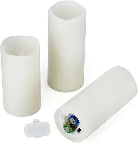 Miniatura 6 de Velas parpadeantes sin llama de 2.2 pulgadas de diámetro x 4 pulgadas de diámetro x 4 pulgadas de alto, 5, 6, 7, 8, 9 pulgadas, juego de 9 velas LED