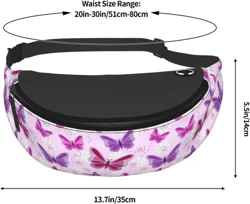 Miniatura 8 de Riñonera, bolsa de mensajero para deportes al aire libre y ocio, bolsa cruzada en el pecho para hombres y mujeres, rosado, púrpura