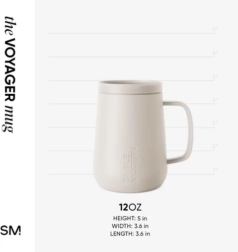 Miniatura 6 de Simple Modern - Taza Voyager Signature Vaso de viaje para café con tapa de 360° y asa Vaso de café helado y té de infusión fría con Abedul