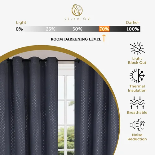 Miniatura 3 de SUPERIOR Cortinas opacas, oscurecimiento de la habitación, decoración de ventana para dormitorio, sala de estar, bloqueo solar, térmicas