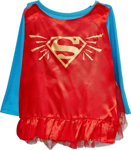 Miniatura 2 de DC Comics Vestido tutú de superhéroe para bebé, traje de niña con capa extraíble y diadema a juego
