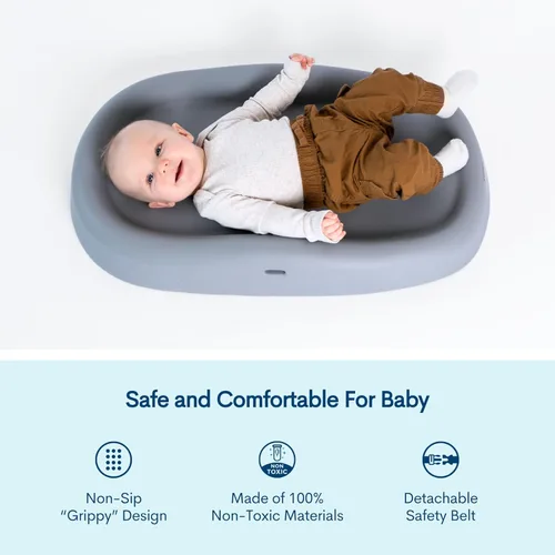 Miniatura 4 de Upseat Cambiador de bebé, diseño antideslizante y agarre, espuma acolchada de alta calidad, contorneada para mayor comodidad, impermeable y fácil