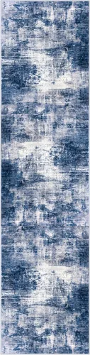 Miniatura 740 de IOHOUZE Alfombra abstracta lavable de 3 x 12 pies para pasillos, antideslizante para cocina, camino de entrada de lana sintética para interiores