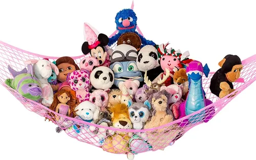 Miniatura 31 de Lilly's Love Hamaca para animales de peluche, organizador colgante de esquina, almacenamiento de juguetes, red de almacenamiento de animales