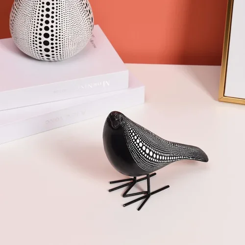 Miniatura 2 de Quoowiit Esculturas para decoración del hogar, Figura de pájaro para decoración de estante, Decoraciones modernas para sala de estar, dormitorio