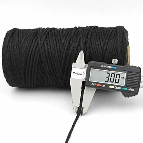 Miniatura 7 de Cuerda de algodón para macramé, de 0.11 pulgadas x 109 yardas, cuerda de macramé natural marrón, suministros perfectos de algodón para hacer