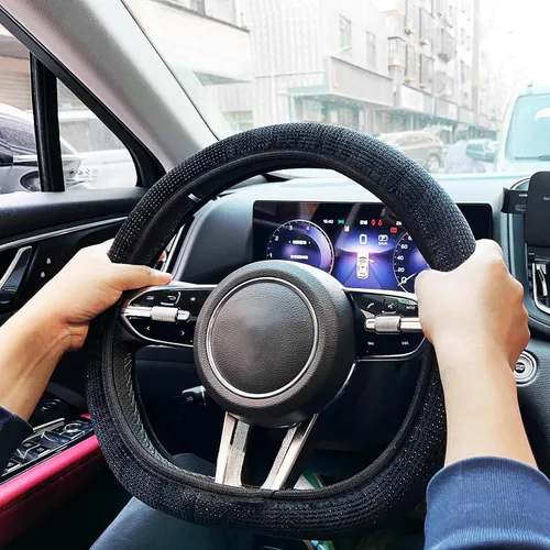 Miniatura 3 de Funda de volante para mujeres estilo bohemio, fundas universales para volante, protector, accesorios de automóvil para coche 15 pulgadas