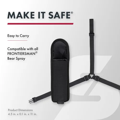 Miniatura 2 de Sabre Frontiersman Bear Spray Holster for 7.9 & 9.2 Oz. Canisters, Nylon Chest, Belt, Waist, & 3-in-1 Options Available, Adjustable Straps, Strong