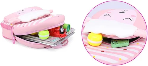 Miniatura 7 de Mochila impermeable para niños de 2 a 5 años para el jardín de niños mochila 3D de lindos dibujos animados de neopreno mochila de animales para niños