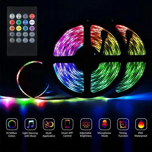 Miniatura 3 de Luces para toldo de autocaravana, kit de luces LED subterráneas de 40 pies, 12 V, luces de neón multicolor para exteriores para cámper, autocaravana