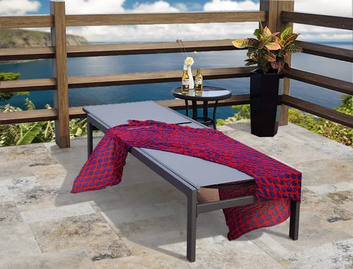 Miniatura 4 de Kozyard Moderna tumbona reclinable de aluminio para patio con textilencia para tomar el sol para todo tipo de clima, 5 posiciones ajustables, muy