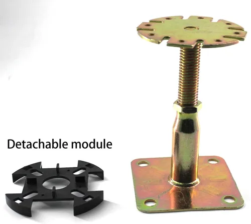 Miniatura 2 de Base elevada ajustable de poste de 4 piezas, vigas de soporte, vigas de soporte de piso, la mayoría de los sistemas de soporte de productos