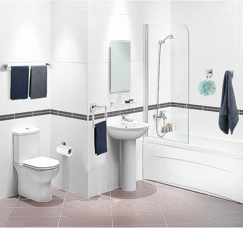 Miniatura 2 de Accesorios de baño de 5 piezas, níquel cepillado, toalleros de 24 pulgadas, juego de toalleros cuadrados de acero inoxidable, montado en la pared