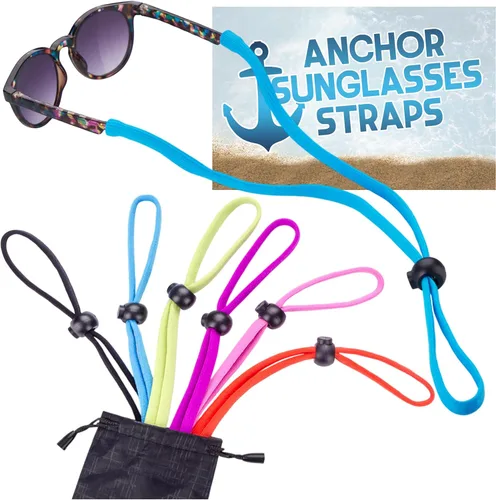 Correas para gafas Anchor ajustables - Correas para gafas de sol - Correas deportivas para gafas para niños, hombres y mujeres - Soportes atléticos