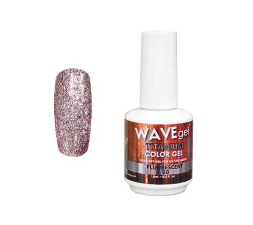 Miniatura 12 de WAVEGEL - Esmalte de uñas en gel con purpurina, colección Titanio, #28 Twinkle Pink I 0.5 onzas