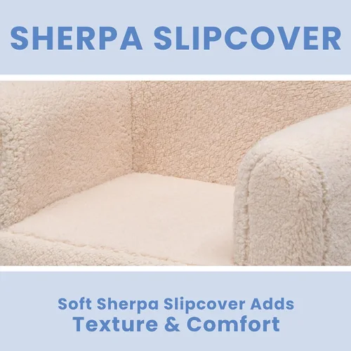 Miniatura 4 de Delta Children Cozee - Silla Sherpa, color crema