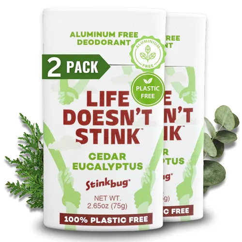 Miniatura 36 de Stinkbug Naturals - Desodorante orgánico sin aluminio con salvia ámbar, aceite de coco y carbón activado, sin parabenos, desodorante para piel