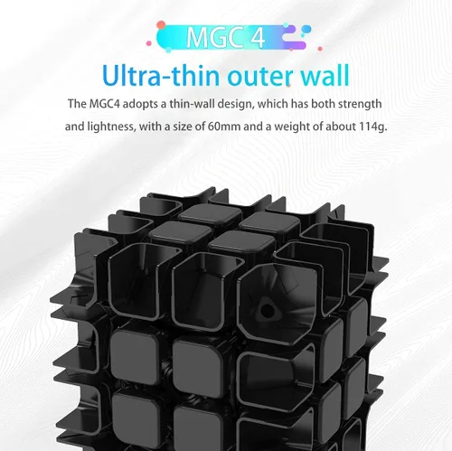Miniatura 3 de CuberShop YJ MGC 4x4 Cubo magnético de velocidad sin calcomanías, Yj Mgc 4 4x4 Flagship, 4 por 4 yj mgc Professional 2.362 in sin calcomanías