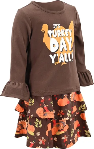 Miniatura 6 de Unique Baby Girls 2pc Skirt Set Outfit Long Sleeve Top with Skirt