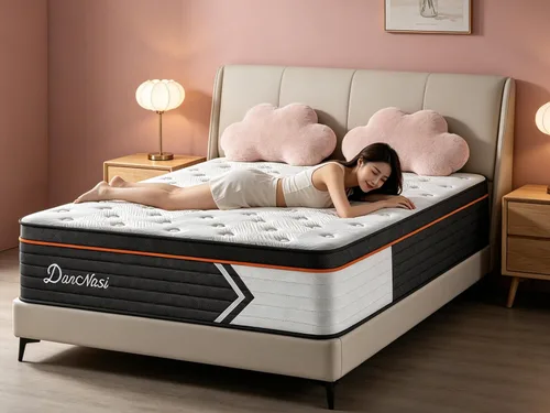 Miniatura 52 de Colchón tamaño individual de 10 pulgadas en una caja, espuma viscoelástica híbrida y resortes embolsados, 7 zonas para dormir de espalda y de lado