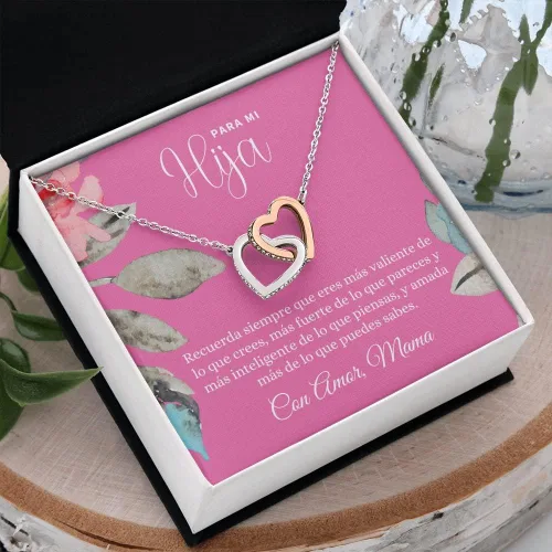 Miniatura 8 de Para Mi Hija Regalo Para Hija Regalo De Aliento De Hija Collar Para Hija Madre Y Hija Regalo Para Hija En Español Regalo De Cumpleaños Para Esposa