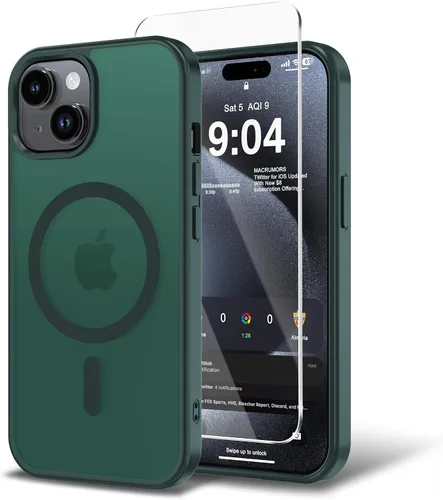 Miniatura 91 de Funda para iPhone 11 con protector de pantalla, compatible con MagSafe, ultra delgada, translúcida, mate, a prueba de golpes, color negro