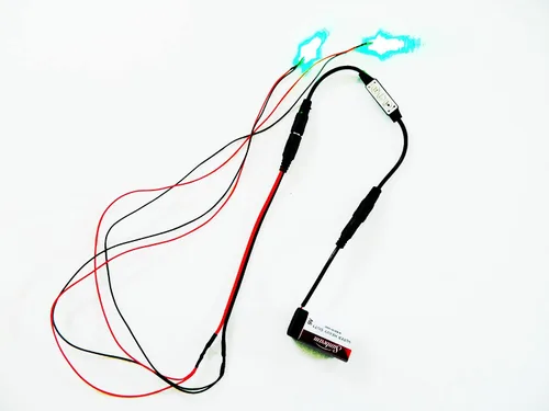Miniatura 9 de Dead Head Props Ojos LED de Halloween de 24 pulgadas con controlador de micro efectos para máscaras, calavera y accesorios (azul con enchufe de 12 V)