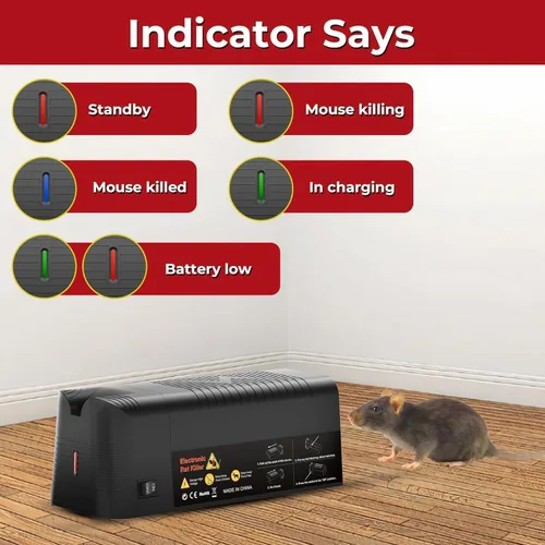 Miniatura 9 de NAMEK Trampa eléctrica para ratas para el hogar, eficaz y humanitario para ratas de interior, exterminador de ratones, trampas mejoradas para ratas