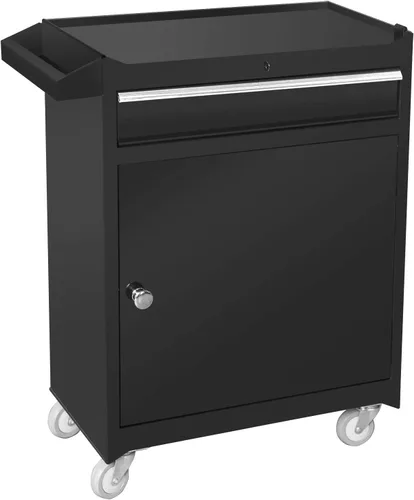 Miniatura 3 de Road DAWG ATBT1204D-BLACK Torin - Organizador de herramientas de taller de garaje rodante: caja de herramientas desmontable de 4 cajones con armario