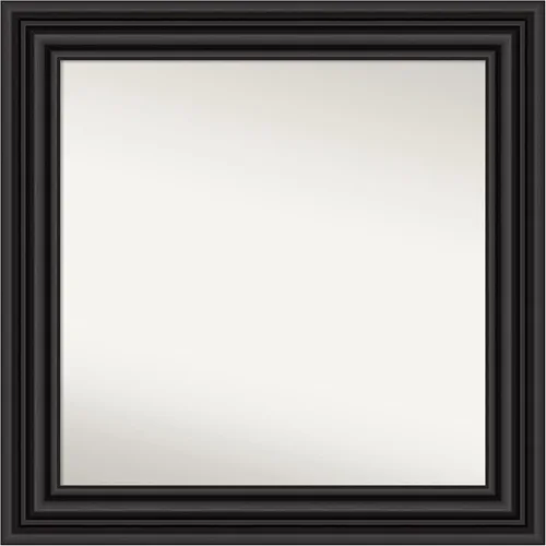 Miniatura 652 de Amanti Art Espejo personalizado, espejo de baño negro puente, espejo de pared o espejo de tocador de baño sobre el fregadero (26 x 26 pulgadas)