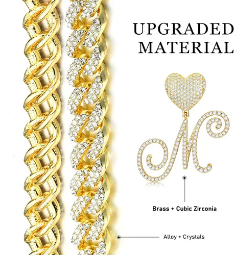 Miniatura 3 de Krfy Collares con inicial para mujer, chapado en oro de 14 quilates, delicado collar con nombre de oro, collar con colgante de etiqueta inicial
