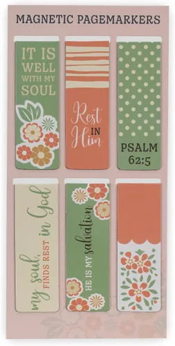 Miniatura 35 de Christian Art Gifts - Conjunto de marcapáginas magnéticos unisex con versículos bíblicos en blanco y negro Gospel Salvation, diseños inspiradores