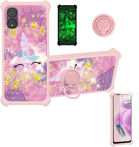 Miniatura 10 de jioeuinly JSF-DJS - Funda compatible con Nothing Phone 2a con protector de pantalla de vidrio templado, policarbonato duro + silicona suave, soporte