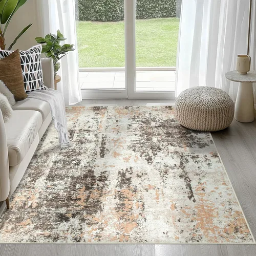 Miniatura 41 de 5x7 Area Rugs for Living Room Rug Washable: Abstract Rug for Dining Room Bedroom Carpet Non Slip 5 by 7 Indoor Modern Nursery Home Office Beige