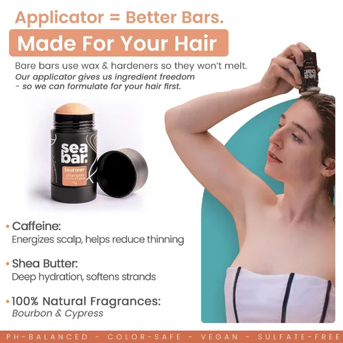 Miniatura 3 de Barra de champú – Champú para cabello totalmente natural – Vegano, sin sulfatos, respetuoso con el medio ambiente, embalaje reutilizable sin