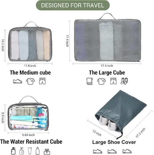 Miniatura 3 de MOLNIA Mochila de viaje expandible de 50 L para mujeres y hombres, artículos esenciales de viaje de mano, aprobada para vuelos, se adapta a mochila
