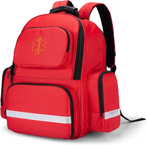 Miniatura 9 de Trunab Bolsa de primeros auxilios para trauma, mochila vacía, kits de emergencia médica, paquete de bolsa de salto para emergencias médicas, EMS